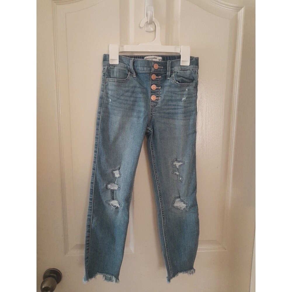 Ambercrombie Kids Girls 9/10  High Rise Ankle Skinny Jeans. B50